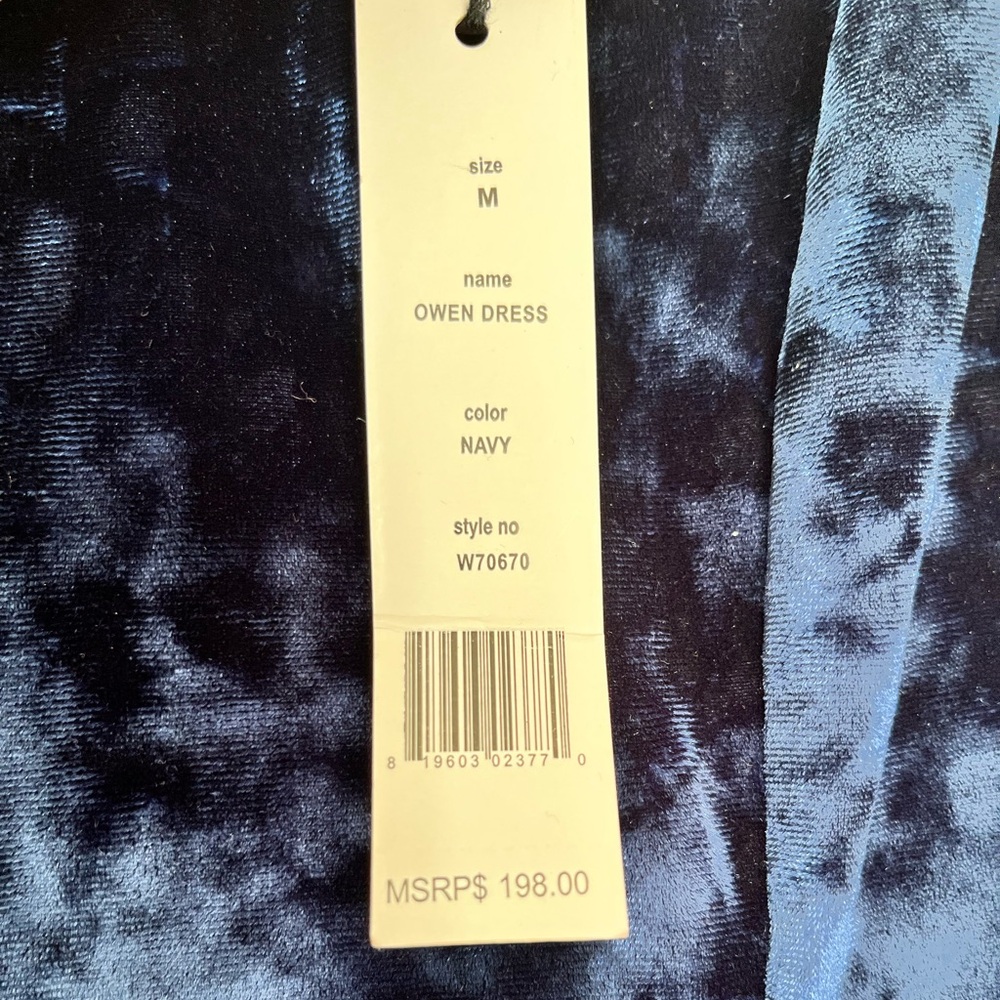 Walter Baker Blue Velvet Cocktail Dress Owen Dress size M - Picture 5 of 6